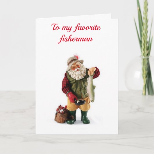 VISSER & BIJZONDEREN MENSEN HEBBEN DECEMBER-VERJAA FEESTDAGEN KAART (Voorkant)