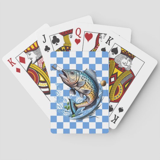  Visser Blauw Schotland  Pokerkaarten (Achterkant)