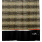 Visser Brookforel Vis Olijf Zwart Wit Roest Douchegordijn (Voorkant)