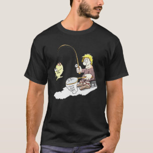 Visser Diepzee Rivier Fly Vissen Mannen W T-shirt
