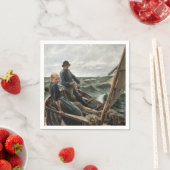 Visser en Dochter in Zee (door Albert Edelfelt) Servet (Insitu)