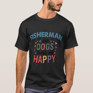 Visser en honden maken me gelukkig - Grappige viss T-shirt