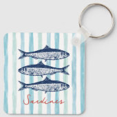 Visser Esthetiek Sardines Strepen Sleutelhanger (Achterkant)