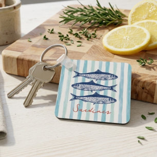 Visser Esthetiek Sardines Strepen Sleutelhanger