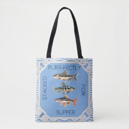 Visser Esthetische Humor voor Huisdierliefhebbers Tote Bag