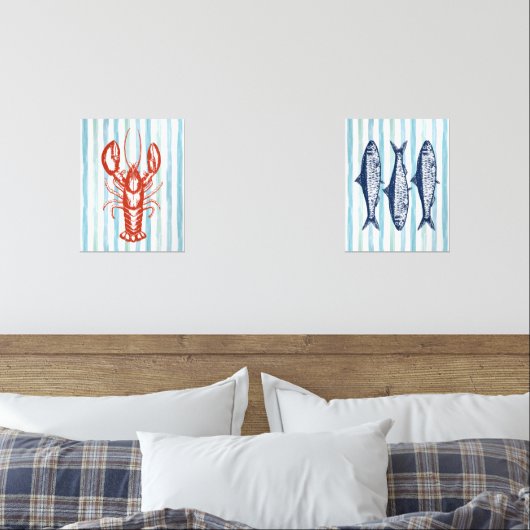 Visser esthetische kust nautische muurkunst sets (Slaapkamer)