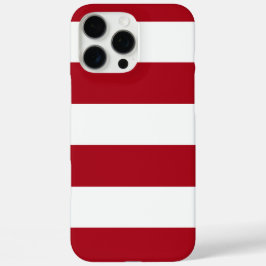 Visser esthetische rode gestreepte iPhone 16 pro max hoesje