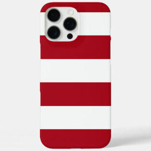 Visser esthetische rode gestreepte iPhone 16 pro max hoesje