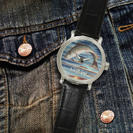 Visser Forel Vissen Monogram Horloge