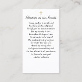 Visser Foto Begrafenis Gebed Kaart Visitekaartje (Achterkant)