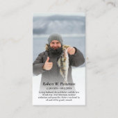 Visser Foto Begrafenis Gebed Kaart Visitekaartje (Voorkant)