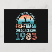 Visser geboren in 1983 Visserij 40e verjaardagscad Briefkaart (Voorkant)