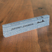 Visser, Geviste gepersonaliseerde naam Acryl Naambordje (Zijkant)