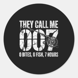 Visser Grappige Papa Ze Noemen Me 007 Grappige Vis Ronde Sticker