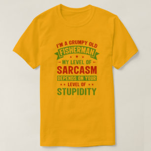 Visser Grappige Sarcastische Nieuwigheid Humor Cad T-shirt