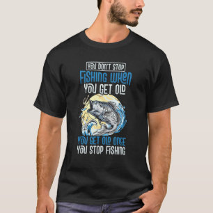 Visser Grappige Visser Je Wordt Oud Als Je Eens St T-shirt