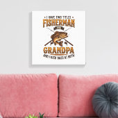 Visser Grootvader Vintage Gravure Vissen Shirt_ Canvas Afdruk (Insitu (Woonkamer))