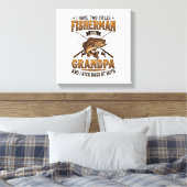 Visser Grootvader Vintage Gravure Vissen Shirt_ Canvas Afdruk (Insitu (Slaapkamer))