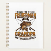 Visser Grootvader Vintage Gravure Vissershemd_ Planner (Voorkant)
