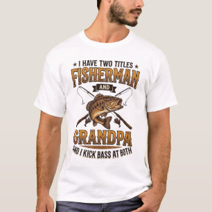 Visser Grootvader Vintage Gravure Vissershemd_ T-shirt