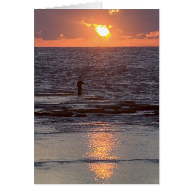 Visser in Byblos bij zonsondergang, Libanon (Voorkant)