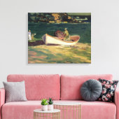 Visser in Cape Elizabeth (Maine, Verenigde Staten) Canvas Afdruk (Insitu (Woonkamer))