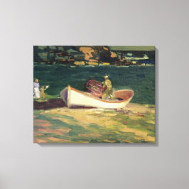 Visser in Cape Elizabeth (Maine, Verenigde Staten) Canvas Afdruk