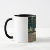 Visser in Cape Elizabeth (Maine, Verenigde Staten) Mok (Links)