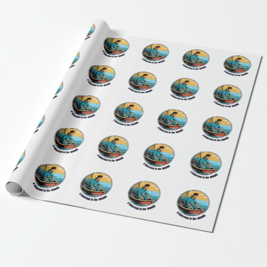 Visser in de dop cadeaupapier (Uitgerold)
