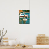 Visser in de haven van Bonne Nuit Poster (Keuken)