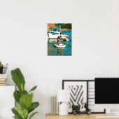 Visser in de haven van Bonne Nuit Poster (Thuiskantoor)