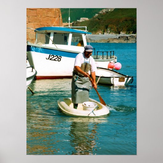 Visser in de haven van Bonne Nuit Poster (Voorkant)