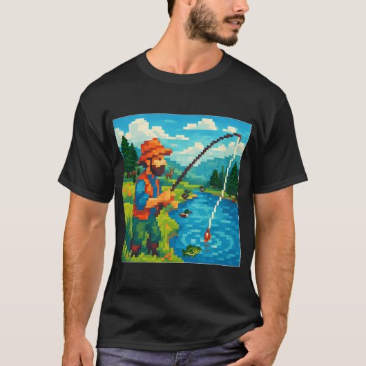 Visser in het wild t-shirt (Voorkant)