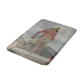 Visser in zijn boot (door Vincenzo Caprile) Badmat (Gekanteld)