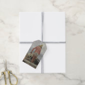 Visser in zijn boot (door Vincenzo Caprile) Cadeaulabel (Met Touw)