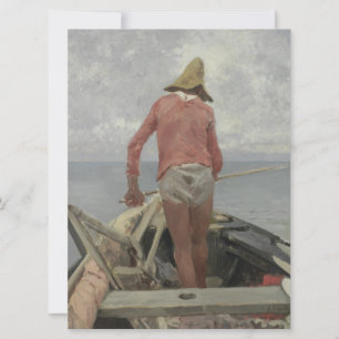 Visser in zijn boot (door Vincenzo Caprile) Kaart