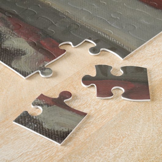 Visser in zijn boot (door Vincenzo Caprile) Legpuzzel (Zijkant)