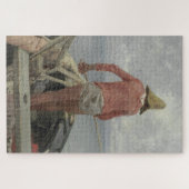 Visser in zijn boot (door Vincenzo Caprile) Legpuzzel (Horizontaal)