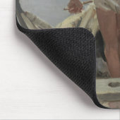 Visser in zijn boot (door Vincenzo Caprile) Muismat (Hoek)