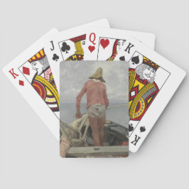 Visser in zijn boot (door Vincenzo Caprile) Pokerkaarten