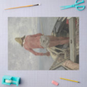 Visser in zijn boot (door Vincenzo Caprile) Tissuepapier (Craft)