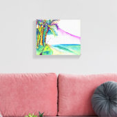 Visser kaart canvas afdruk (Insitu (Woonkamer))