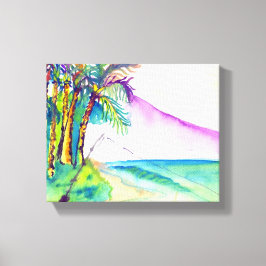 Visser kaart canvas afdruk