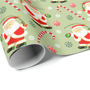 Visser Kerstman Inpakpapier