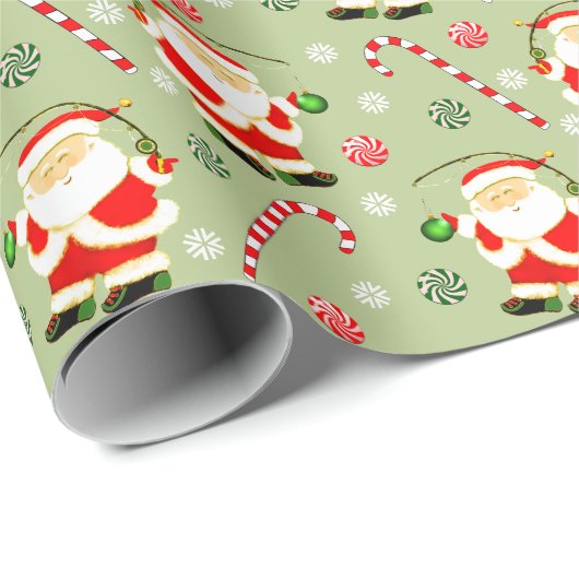 Visser Kerstman Inpakpapier (Rol Hoek)