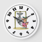 Visser met zijn vangklok grote klok (Voorkant)