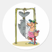 Visser met zijn vangst Stickers (Voorkant)