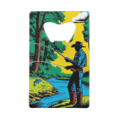 Visser op de Riverbank Creditkaart Flessenopener (Achterkant)