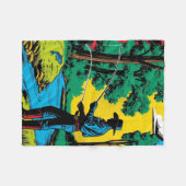 Visser op de Riverbank Fleece Deken (Voorkant (Horizontaal))