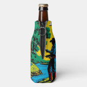 Visser op de Riverbank Flesjeskoeler (Fles Achterkant)